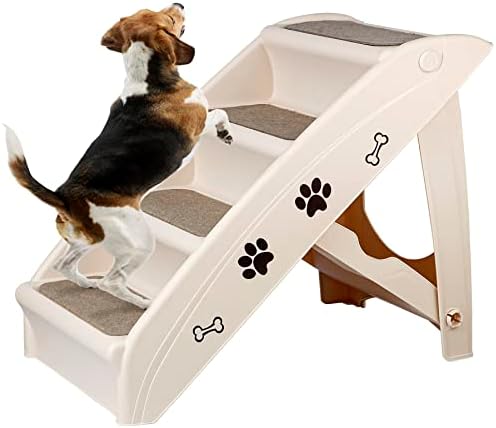 ZENY Dog Stairs for Bed 20" H, 4-Step Dog Steps for High Bed, Couch, Car by ZENY