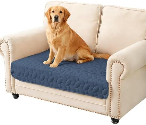Ameritex Waterproof Pet Bed Cover Anti-Slip Dog Bed Blanket for Sofa and Furniture Waterproof New Pattern Design (Navyblue, 30x53 Inch (Pack of 1)) by Ameritex