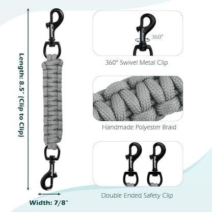 PetBonus Dog Collar Safety Clip, Handmade Prong Collar to Harness Connector - Image 2