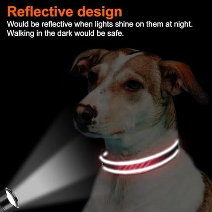 Joytale Reflective Dog Collar, Adjustable Neoprene Padded, Red XS - Image 5