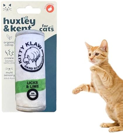 Huxley & Kent Plush Crinkle Catnip Cat Toy, Kitty Klaw Licks & Lime by HuxleyKent