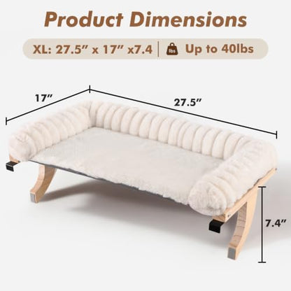 Cloud-Soft Cat Window Sill Perch, Zipper Design Cushion Pet Bed,XL - Image 4