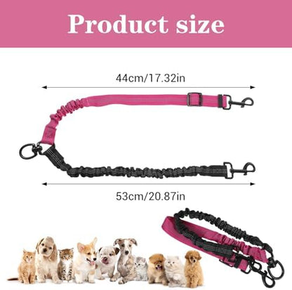 Double Dog Leash, 360° Swivel No Tangle Dual Lead for Two Size Dog - Image 3