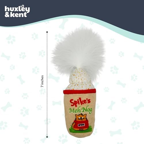 Huxley & Kent Plush Crinkle Catnip Cat Toy, Meh Nog - Image 5