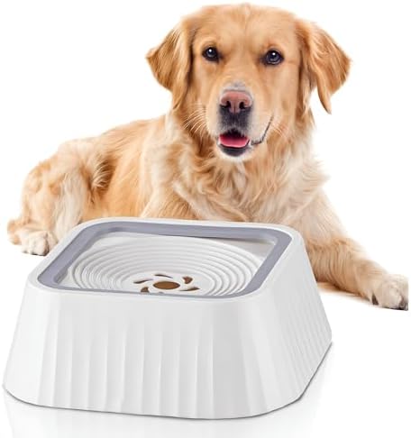 Dog Water Bowl,No Spill Water Bowl for Dogs 45oz Large Capacity,Safety Foam in the Dog Bowl, No Spill Bowl for Elevated Design Mess Proof is Easy to Clean, is Suitable for All Pets by Unknown