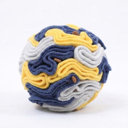 Snuffle Ball for Dogs - Soft Polar Fleece Interactive Puzzle Toy for Mental Stimulation & Boredom - Safe, Plastic-Free Foraging Game & Slow Feeder to Keep Pets Busy Indoors by Awonderfulroadtrip