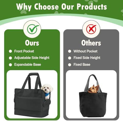 Dog Purse Carrier for Small Dogs Under 10 lbs Soft Sided Pad - Image 4