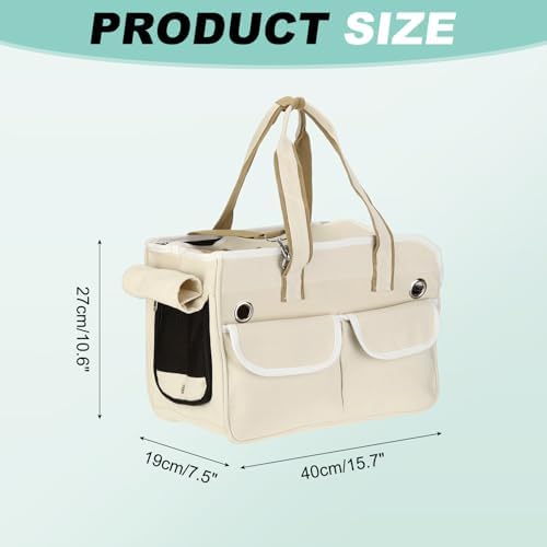 Cat Carrier for Pet White Dog Carrier Carrying Case Up to 16.5lbs - Image 2