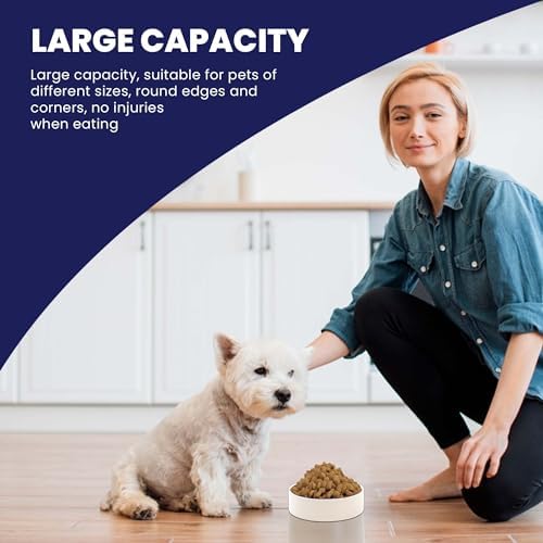 SPOT Ceramic Stoneware- Pet Bowl for Medium and Large Dogs, Classic Heavy Duty Non-Slip Ceramic Bowl for Food and Water - 7.5in Diameter - Image 2