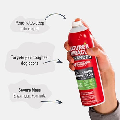 Nature’s Miracle Advanced Dog Stain & Odor Eliminator Foam, 17.5 oz (6 Pk) - Image 6