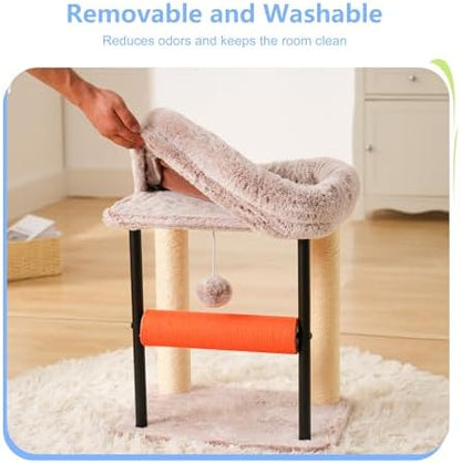 Hey-brother Cat Tree, Sturdy Tower with Sisal-Wrapped Columns, MPJ010SMU - Image 5