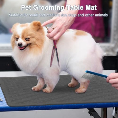 Dog Grooming Table Mat, Non-Slip Silicone Pad, 28 x 19.7 in Black - Image 4