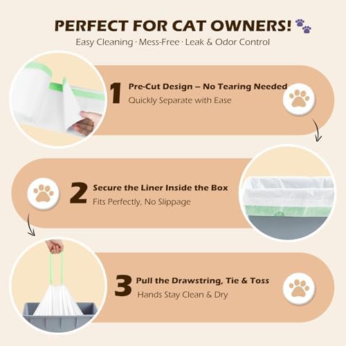 120PCS Automatic Cat Litter Box Liners Bags for MeoWant MW-SC01 SC02 SC09 - Image 6