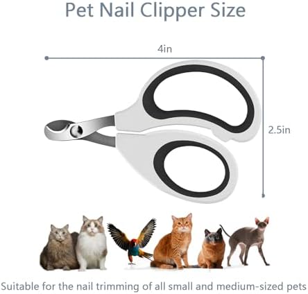 Cats & Dogs Pets Nail Clippers & Trimmers Rabbit Nail Clippers cat Nail Clippers for Indoor Cats cat Claw Clippers with Safety Guard Professional Grooming Tool for Cat Kitten - Image 3