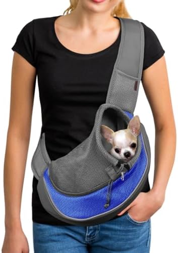YUDODO Pet Sling Carrier for 5-9 lbs Small Dogs Cat Puppy Crossbody Carrier by YUDODO