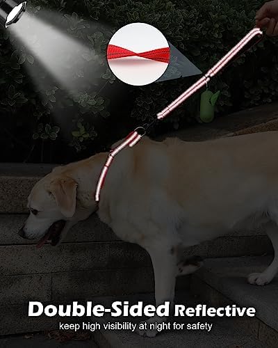 Joytale Short Dog Leash for Close Control & Training, 24", Red - Image 5