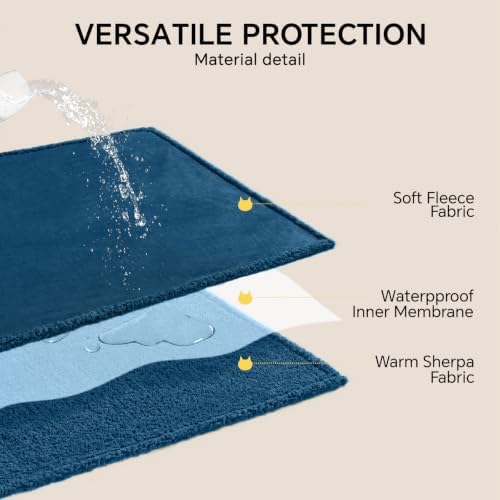 Luciphia Waterproof Blanket for Large Dog, Reversible Sherpa Couch Cover - Image 4