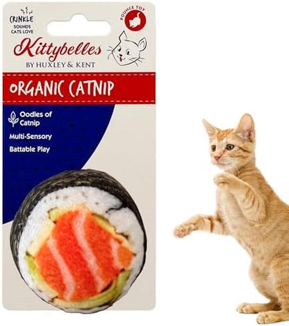 Huxley & Kent Plush Crinkle Catnip Cat Toy, Classic Sushi by HuxleyKent