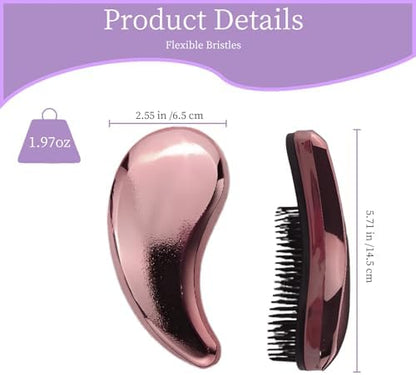 Comma-Shaped Small Dog Brush , Puppy Essentials (Electroplating Purple) - Image 2
