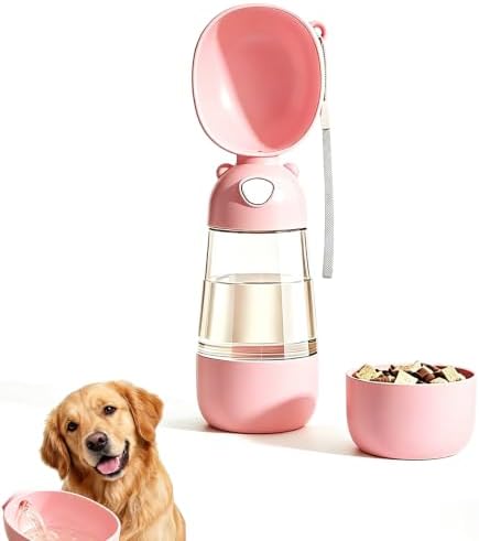 Portable Dog Water Bottle with Food Container and Filter for Outdoor by Unknown