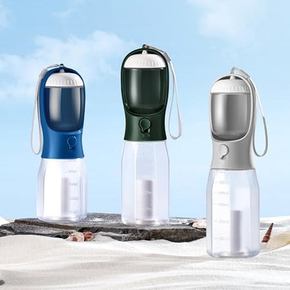 Dog Water Bottle with Food Container, Portable Pet Dog Water Dispenser for Outdoor Walking,Hiking,Travel,Puppy Essentials,Puppy Supplies,Replaceable Waste Bags - Image 2