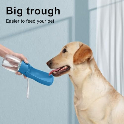 Portable Dog Water Bottle for Walking – 19oz / 12oz Foldable Pet Water Dispenser for Puppies, Medium & Large Dogs – Leak Proof Travel Water Bowl for Small Animals Dog Accessories(19OZ Dark Blue) - Image 6