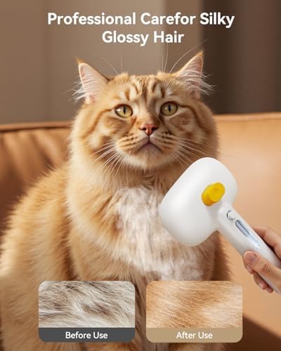 ROJECO 3-in-1 Pet Steam Brush,Spray Hair Removal Detangling Comb - Image 6