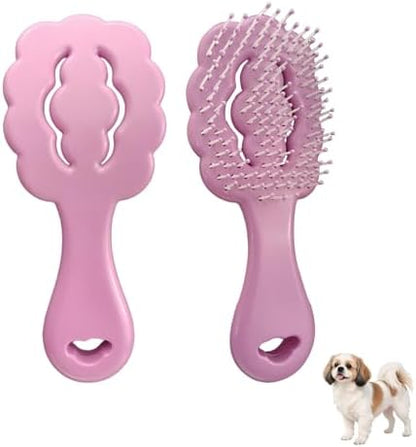 Cloud-Shaped Soft Bristle Small Dog Brush, Puppy Essentials (Purple) by PetJoyHaven