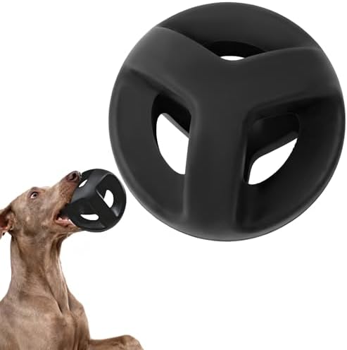 Fida Natural Rubber Dog Balls for Aggressive Chewers, Durable Dog Chew Toys for Large Dogs, Interactive Fetch & Tug of War Toys for Medium Large Breed Non-Toxic Dish Washable,4.5 * 4.5" by Fida