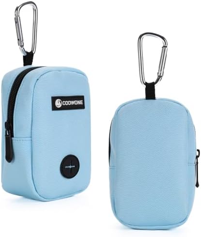 Dog Treat Pouch for Training, Portable Dog Walking Bag Built in Poop Dispenser, Pocket Sized Pet Pouches, Doggie Puppy Snack Rewards Bag, Treat Carrier Holder with Clip (Blue) - Image 2