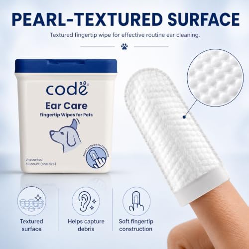 codé Dog Ear Wipes, Unscented Fingertip Cleaning Wipes, 50 Count - Image 4