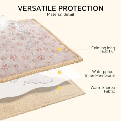 Luciphia Waterproof Dog Blanket Reversible Sherpa Fleece for Small Dogs Cat - Image 3