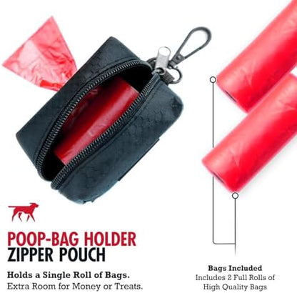 Tuff Pupper Dog Poop Bag Holder | Works with Any Dog Leash | Zippered Waste Bag Dispenser | Waterproof with Rust-Proof Clip | Convenient Lightweight Design | Includes 2 Rolls of Leak-Proof Bags - Image 5