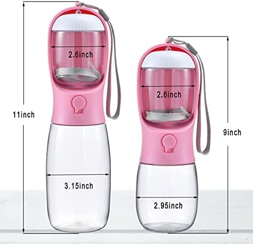 Cibaabo Dog Water Bottle Portable with Food Container & Filter for Travel - Image 3