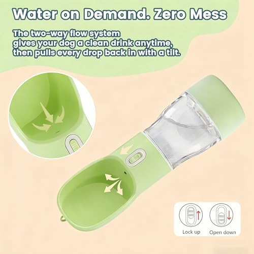 Portable Dog Water Bottle - 2in1 Dog Water Dispenser Bowl & Food Container - Image 5