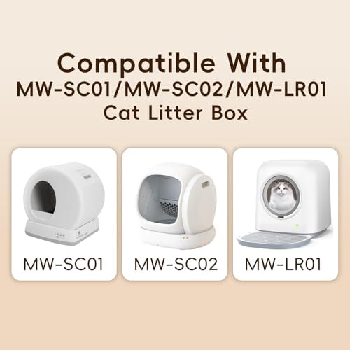 100 Counts Cat Litter Box Liners Bag Fit For MW-SC01/MW-SC02/MW-LR01 Automatic Self Cleaning Cat Litter Box, Waste Bags, 18" x 12.6"Heavy Duty Replacement Trash Bags with Drawstring - Image 2