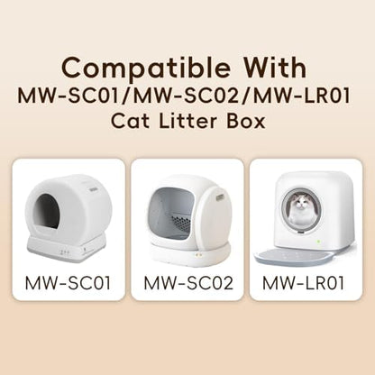 100 Counts Cat Litter Box Liners Bag Fit For MW-SC01/MW-SC02/MW-LR01 Automatic Self Cleaning Cat Litter Box, Waste Bags, 18" x 12.6"Heavy Duty Replacement Trash Bags with Drawstring - Image 2