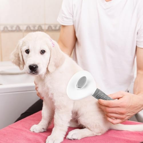 Depets Cat Brush for Shedding, Skin Friendly Self-Clean Dog Slicker Brush - Image 7
