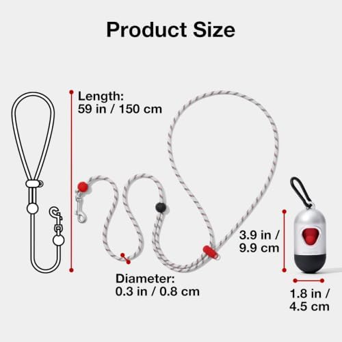 VETRESKA Crossbody Hands Free Dog Leash, 5FT Adjustable Leash (Circuit) - Image 7