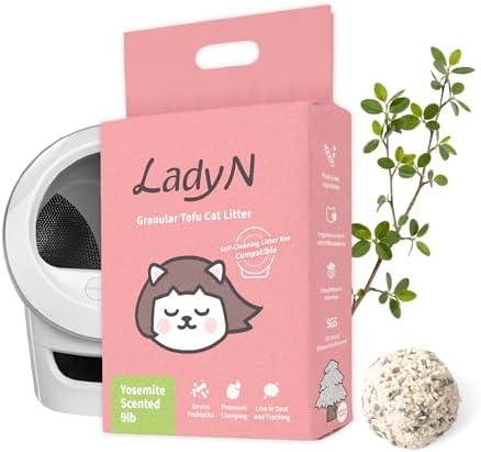 Lady N Tofu Cat Litter, Low Dust Compatible with Auto-Box Yosemite 9lb by LadyN