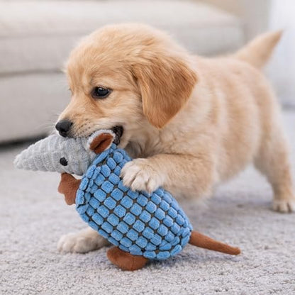 Hollypet Armadillo Squeaky Puppy Dog Toys for Small Medium Dogs, 8" - Image 7