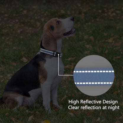 Reflective Dog Collar, Adjustable Nylon for Large Dogs,Blue - Image 5