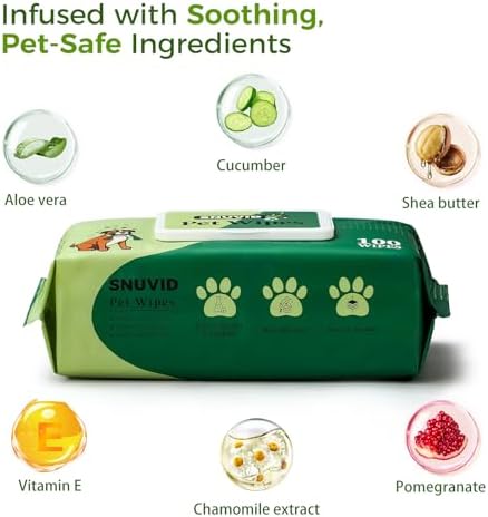 600 Count Dog Wipes, Pet Wipes for Dogs & Cats, Hypoallergenic, Fragrance-Free Grooming Wipes for Cleaning & Hydrating Paws, Body & Butt | Sensitive Skin with Aloe Vera - Unscented - Image 3