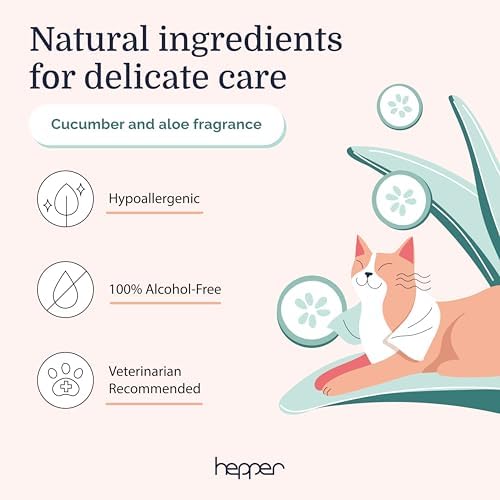 Hepper Pet Wash Wipes - Aloe & Cucumber - For Dogs & Cats - Image 4