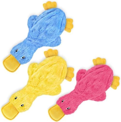 Best Pet Supplies Interactive Squeaky Dog Toy - Crinkle Duck Set by BestPetSuppliesLLC