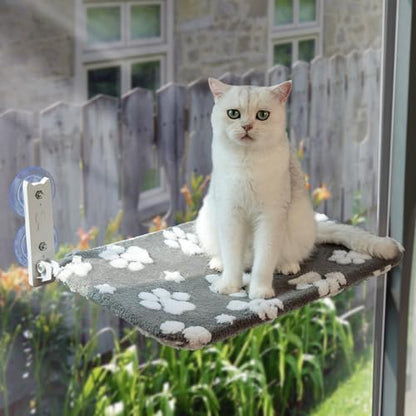 Cute Cat Window Perch, Foldable Cat Window Hammock, Grey by Yaning