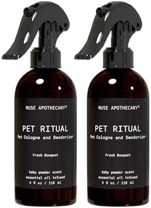 Muse Apothecary Pet Ritual Pet Cologne Spray for Dogs - Dog Perfume Spray Long Lasting After Bath - Pet Perfume for Dogs - Essential Oils Infused - 4oz, Fresh Bouquet by MuseApothecary