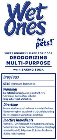 Wet Ones for Pets Deodorizing Multi-Purpose Dog Wipes with Baking Soda, 50 Count - 3 Pack| Dog Deodorizing Wipes for All Dogs in Tropical Splash Scent, Wipes for Deodorizing Dogs - Image 7