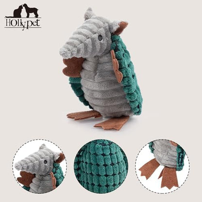 Hollypet Armadillo Squeaky Puppy Dog Toys for Small Medium Dogs, 6" - Image 3