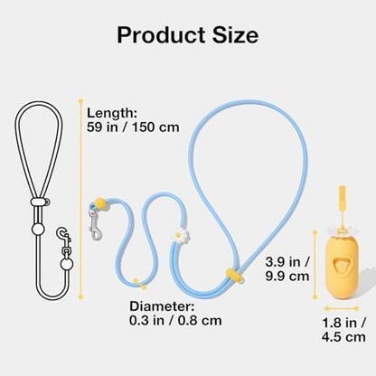 VETRESKA Crossbody Hands Free Dog Leash, 5FT Adjustable Leash (Daisy) - Image 6